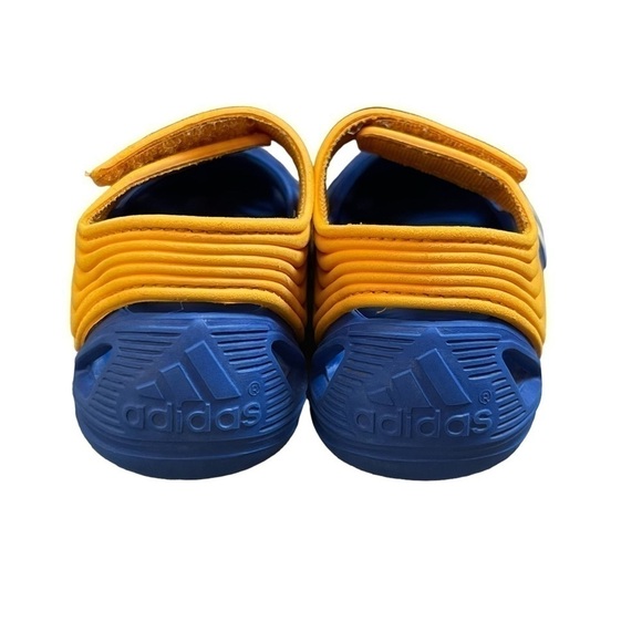 GUC toddler Adidas foam/water shoe, velcro, blue/orange, size 4K. - Picture 6 of 6